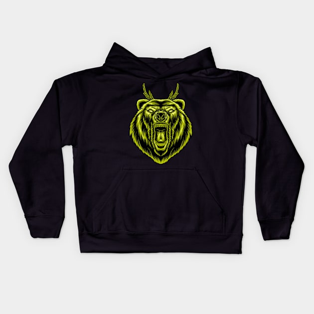 beer green Kids Hoodie by terror machine std